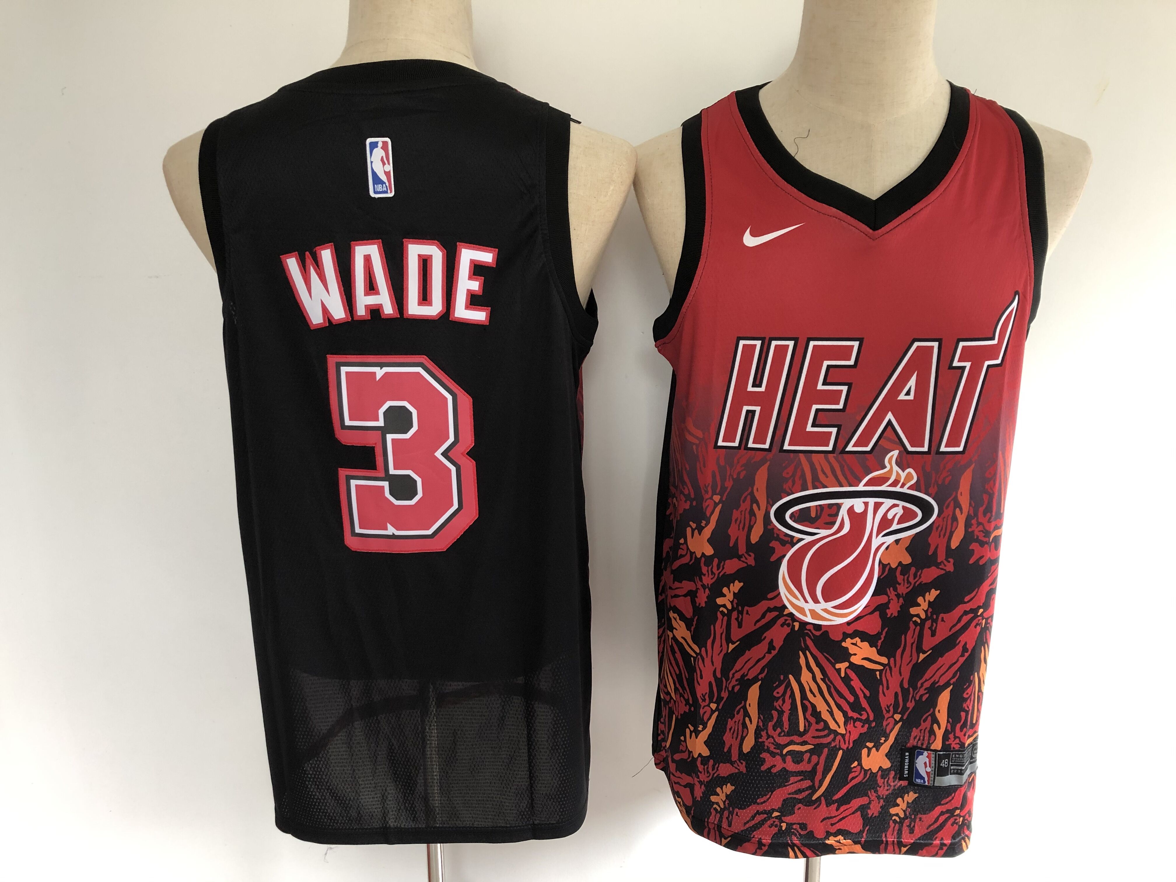 2020 Men Miami Heat #3 Wade Black red limited NBA Nike Jerseys